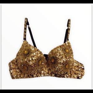 🔴Stunning Sequins Padded Bra-Size 26"-35" A/C Cup
